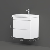 Мебель для ванной комнаты AM.PM Like 65 подвесная, белый глянец