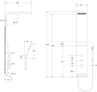 Душевая панель Ceruttispa Sella S CT8990 серебро