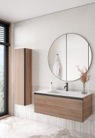 Тумба под раковину без столешницы Armadi Art Quatro 1 100 willow, профиль anthracite