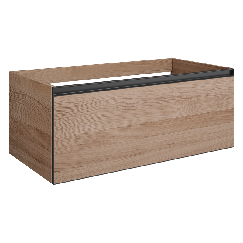 Тумба под раковину без столешницы Armadi Art Quatro 1 100 willow, профиль anthracite