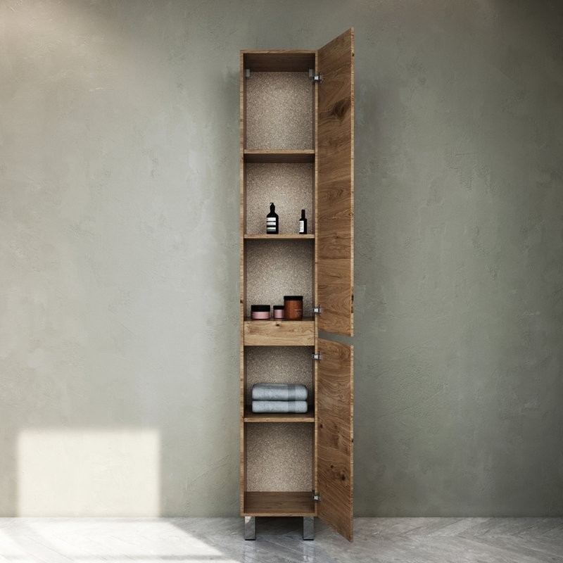 Шкаф-пенал для ванной AM.PM Gem S R светлый дуб