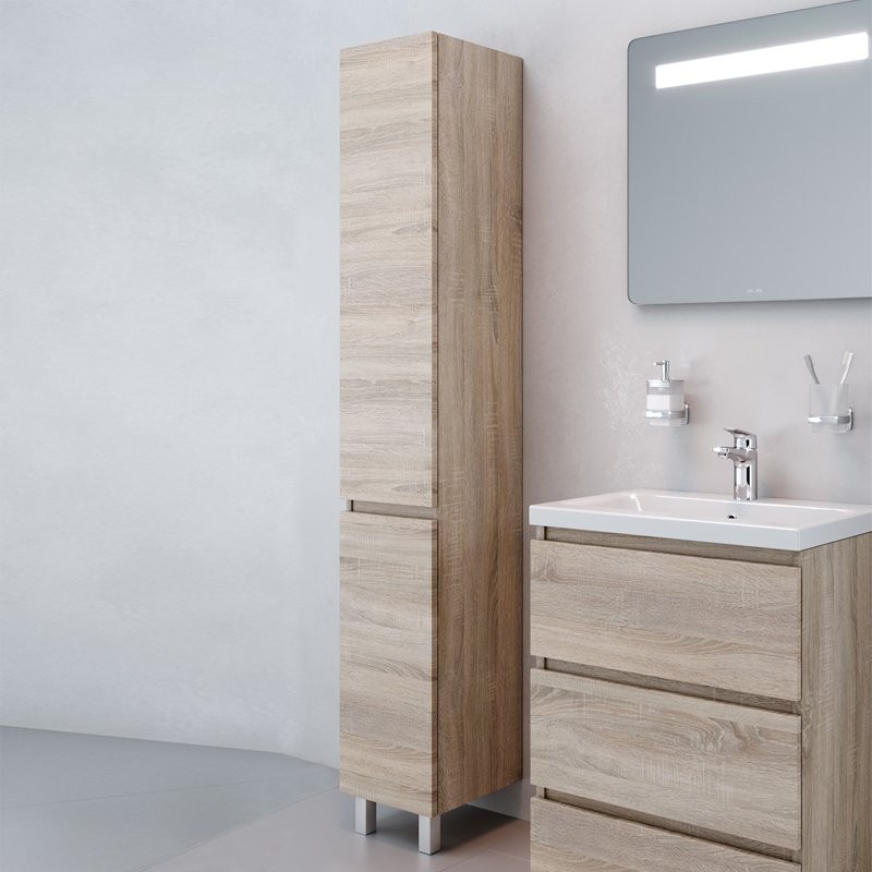 Шкаф-пенал для ванной AM.PM Gem S R светлый дуб