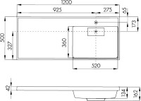 Мебельная раковина AQUATON Лондри 120 R