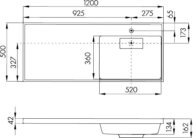 Мебельная раковина AQUATON Лондри 120 R