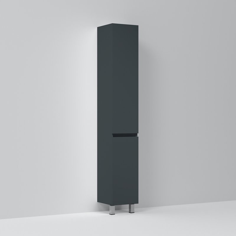 Шкаф-пенал для ванной AM.PM Gem S 30 R напольный, графит матовый