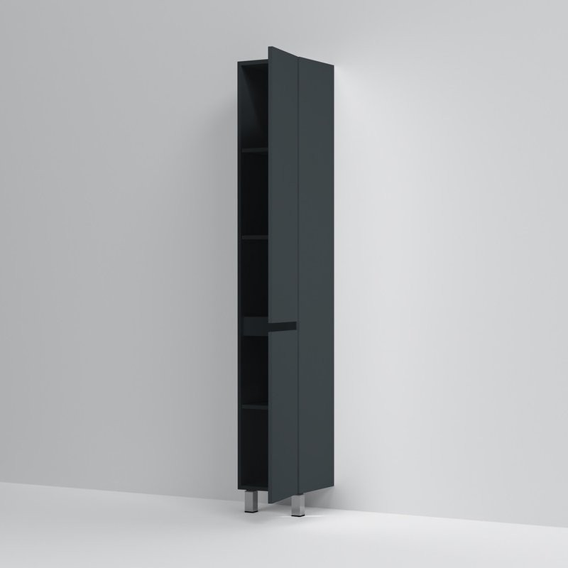 Шкаф-пенал для ванной AM.PM Gem S 30 R напольный, графит матовый