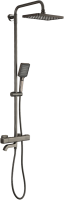 Душевая стойка Gappo G91 G2491-9 с термостатом, оружейная сталь