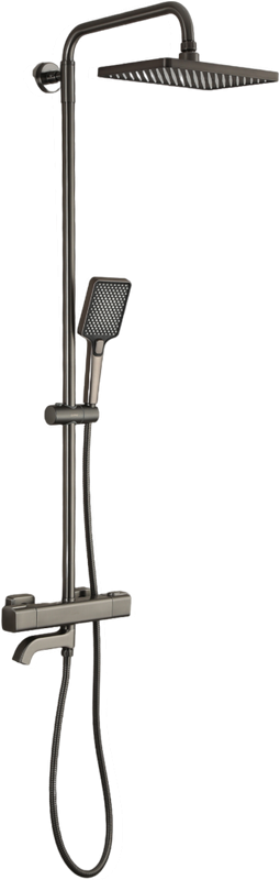 Душевая стойка Gappo G91 G2491-9 с термостатом, оружейная сталь