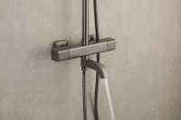 Душевая стойка Gappo G91 G2491-9 с термостатом, оружейная сталь