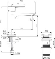 Смеситель Ideal Standard Cerafine O BD131SI silver