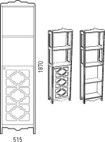 Шкаф-пенал для ванной Corozo Манойр 50 Шкаф-пенал для ванной Corozo Манойр 50