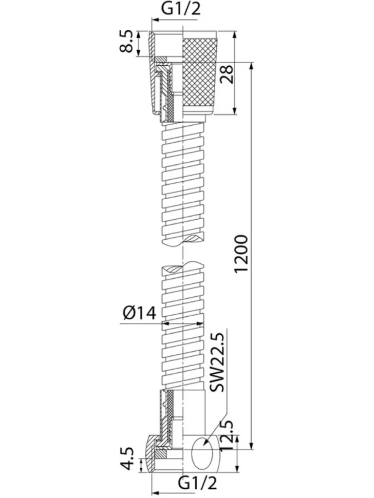 Душевой шланг IDDIS Optima Home A50211 1.2 120 см