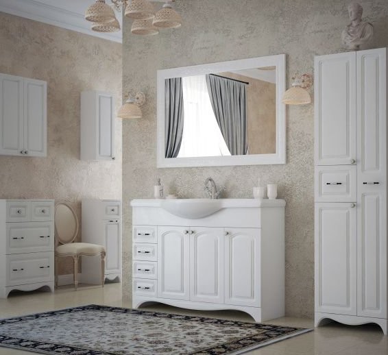 Мебель для ванной комнаты Corozo Классика 120 с бельевой корзиной