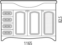 Мебель для ванной комнаты Corozo Классика 120 с бельевой корзиной Мебель для ванной комнаты Corozo Классика 120 с бельевой корзиной
