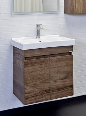 Мебель для ванной комнаты Comforty Осло 60 подвесная, темно-коричневый дуб