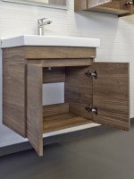 Мебель для ванной комнаты Comforty Осло 60 подвесная, темно-коричневый дуб