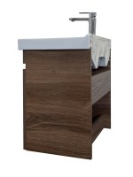 Мебель для ванной комнаты Comforty Осло 60 подвесная, темно-коричневый дуб