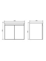 Мебель для ванной комнаты Comforty Осло 60 подвесная, темно-коричневый дуб