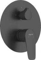 Встраиваемый смеситель для душа и ванны AQUATEK Бетта AQ1146MB С ВНУТРЕННЕЙ ЧАСТЬЮ, матовый черный