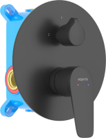 Встраиваемый смеситель для душа и ванны AQUATEK Бетта AQ1146MB С ВНУТРЕННЕЙ ЧАСТЬЮ, матовый черный
