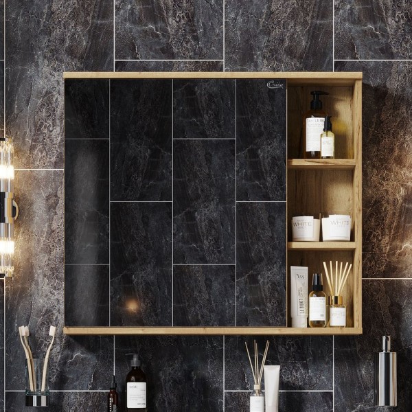 Зеркало-шкаф Onika Легран У 80 дуб галифакс