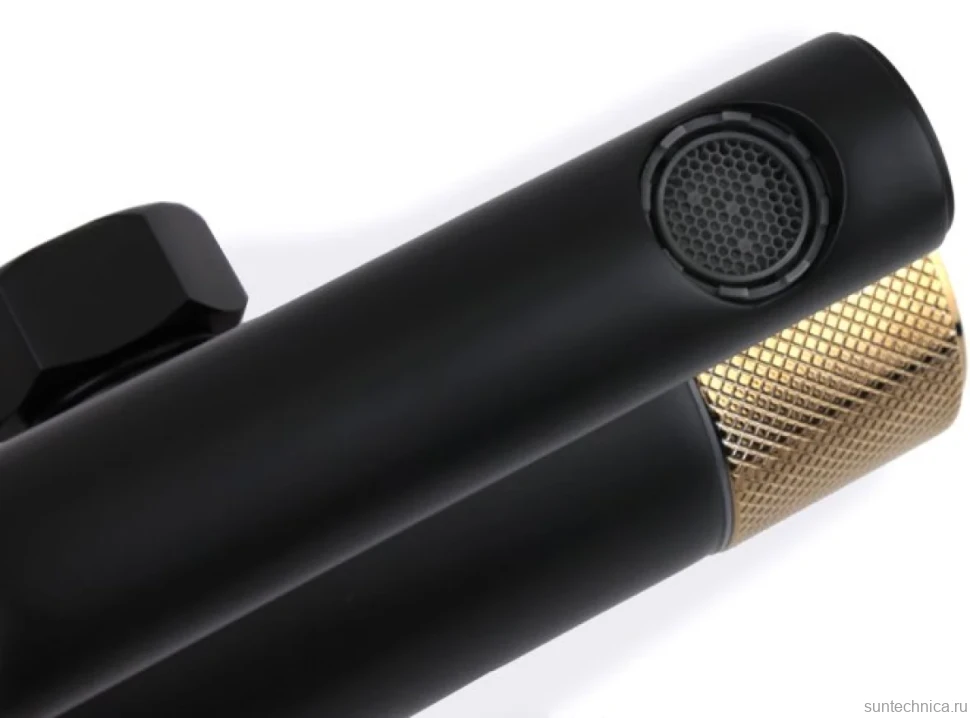 Душевая стойка Bronze de Luxe Avantgarde 2039RGB черная, розовое золото