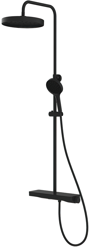 Душевая стойка Vincea Inspire VSFS-3I12TMB с термостатом, черный