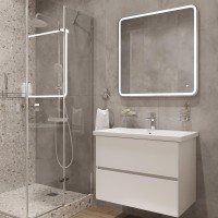Мебель для ванной комнаты STWORKI Колдинг 80 белая, с раковиной Como 80