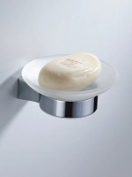 Мыльница Shevanik SG5703 стеклянная, хром