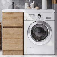 Тумба с раковиной AQUATON Лондри 40 L, дуб сантана