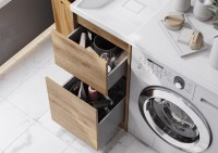 Тумба с раковиной AQUATON Лондри 40 L, дуб сантана
