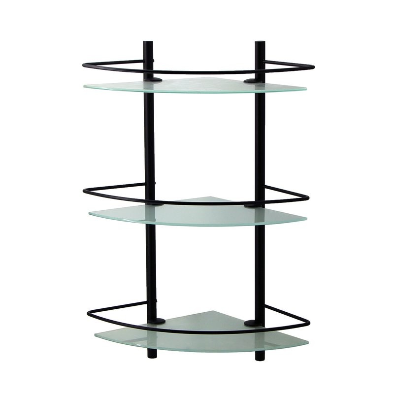 Полка Wasserkraft Aisch 3133B угловая, матовая черная