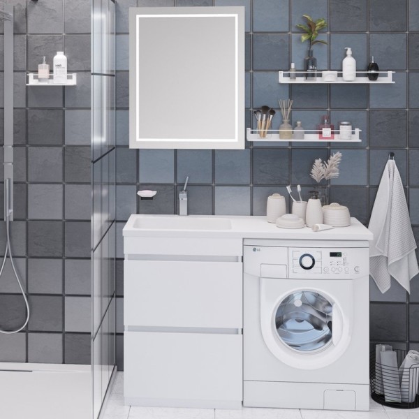 Мебель для ванной комнаты Emmy Джерси 120 L, под стиральную машину