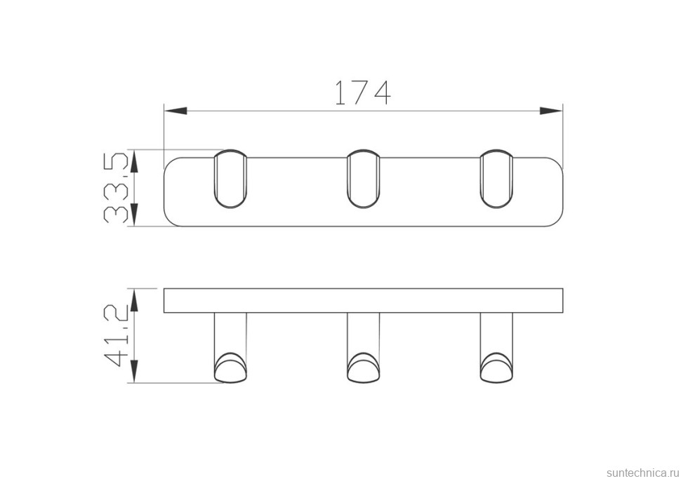 Крючок Wonzon & Woghand Graffity WW-9335-BG брашированное золото, на шурупах