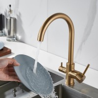 Смеситель для кухни Shevanik S128G золотой сатин