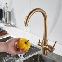 Смеситель для кухни Shevanik S128G золотой сатин