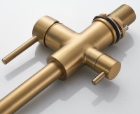 Смеситель для кухни Shevanik S128G золотой сатин