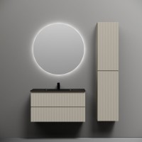 Тумба с раковиной Sancos Snob R 90 beige soft, раковина CN7002MB