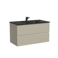 Тумба с раковиной Sancos Snob R 90 beige soft, раковина CN7002MB