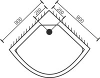 Поддон для душа Royal Bath HK RB 90HK + сифон
