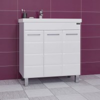 Мебель для ванной комнаты СаНта Омега 80 напольная, 3 дверцы