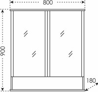 Мебель для ванной комнаты СаНта Омега 80 напольная, 3 дверцы