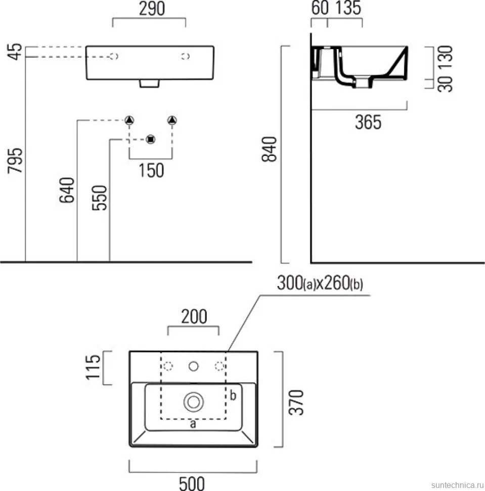 Накладная раковина GSI Kube X 9447111 50 см