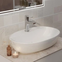 Накладная раковина KERAMA MARAZZI Plaza 60 накладная, белая глянцевая Накладная раковина KERAMA MARAZZI Plaza 60 накладная, белая глянцевая