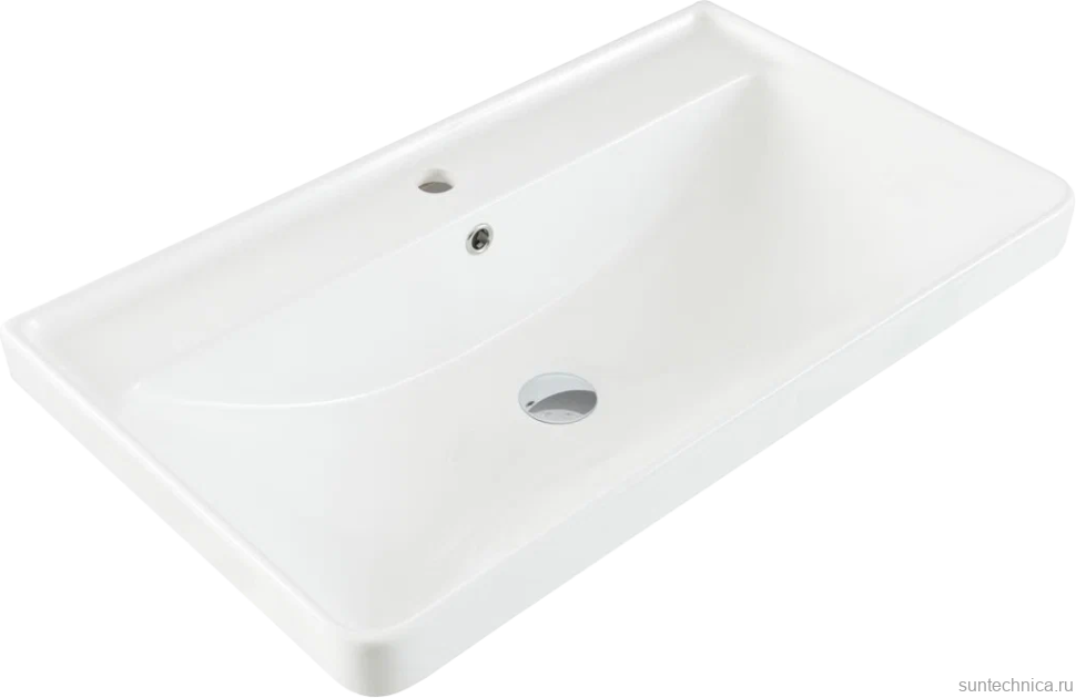 Тумба с раковиной Aquanet Ирис new 80 подвесная, 2 ящика