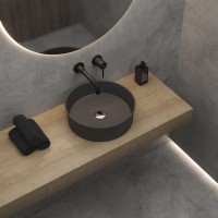 Накладная раковина Berges Ego SL 38 матовый антрацит