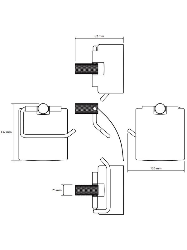 Держатель для туалетной бумаги Bemeta Auria 171112012 матововое золото-шампань