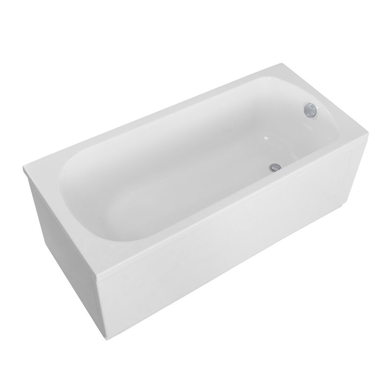 Акриловая ванна Cezares Eco 165x70 см, пристенная, белая, на ножках