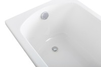 Акриловая ванна Cezares Eco 165x70 см, пристенная, белая, на ножках