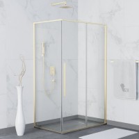 Душевой уголок RGW Stilvoll SV-42G 100x80, профиль золото, стекло прозрачное